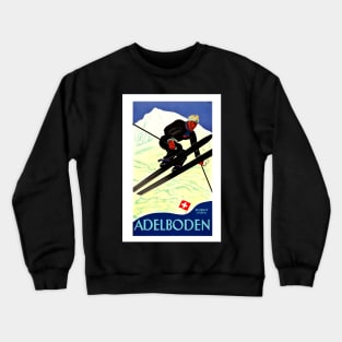 Adelboden,Schweiz, Ski Poster Crewneck Sweatshirt